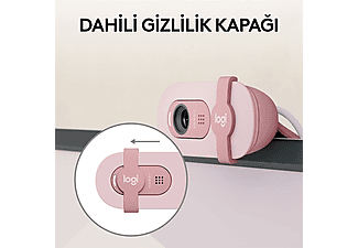 LOGITECH Brio 100 Full HD Webcam Pudra Pembe_3
