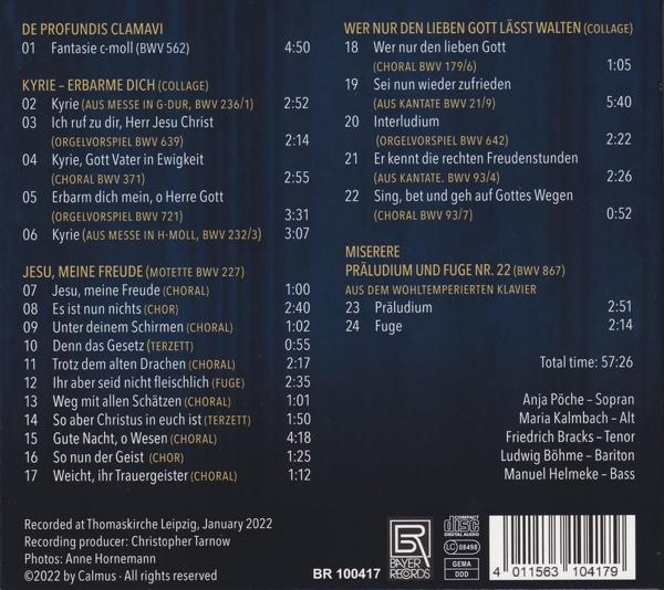 CD-Cover mit Text, Titelliste und Interpretenangaben.