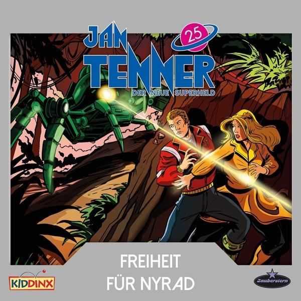 Comic-Cover mit einer grünen Spinne, einem Mann und einer Frau sowie dem Text: 'FREIHEIT FÜR NYRAD'.