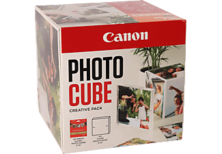 CANON Photo Cube Creative Pack, PP-201 13x13cm fotópapír, 40db + 5x5" képkeret, fehér-narancs (2311B077)