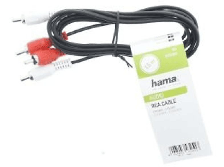 HAMA 205086 2RCA - 2RCA Siyah 2.5m Ses Kablosu_1