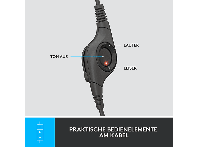 LOGITECH LOGITECH H390, Kabelgebundener Kopfhörer, USB, Schwarz; Kopfbügel Headset — Foto 3 von 5