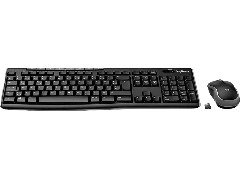 LOGITECH MK270 Kabelloses Tastatur-Maus-Set, DEU (Qwertz), Schwarz; Kabelloses Tastatur-Maus Set