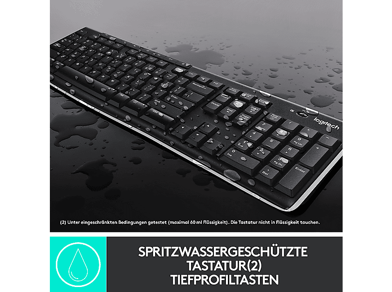 LOGITECH MK270 Kabelloses Tastatur-Maus-Set, DEU (Qwertz), Schwarz; Kabelloses Tastatur-Maus Set — Foto 3 von 5