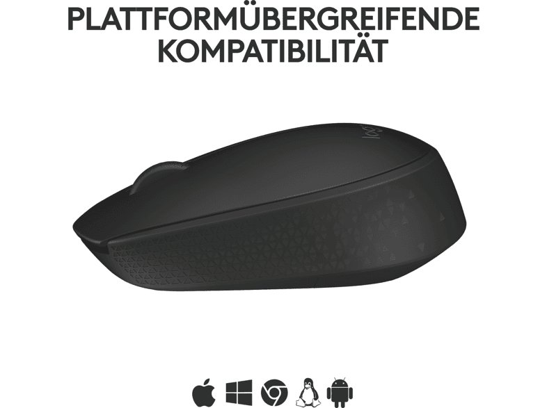 LOGITECH M171, Kabellose Maus, USB-Empfänger, Schwarz — Foto 3 von 5