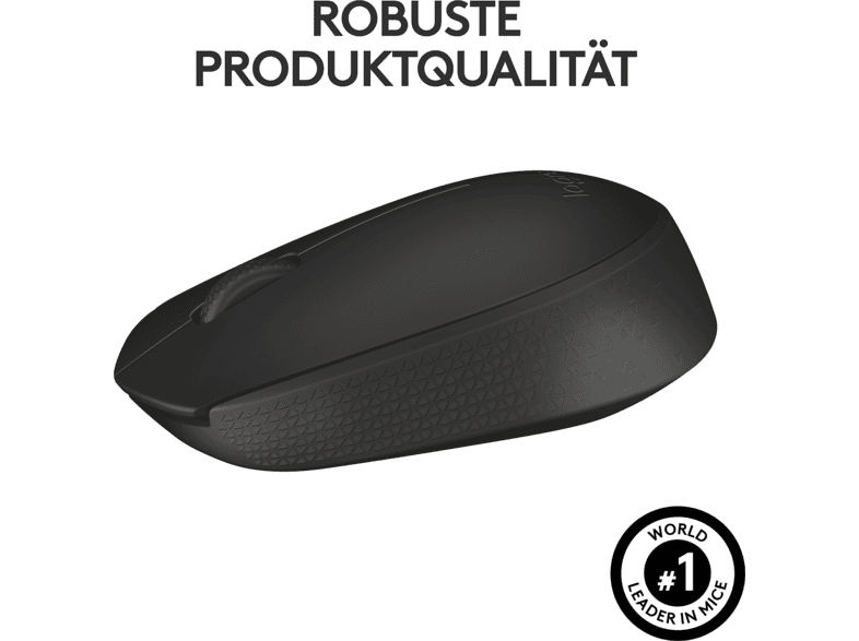 LOGITECH M171, Kabellose Maus, USB-Empfänger, Schwarz — Foto 4 von 5