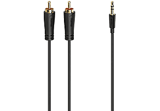 HAMA 205260 3.5mm - 2 RCA Stereo, Altın Uç 1.5 m Ses Kablosu