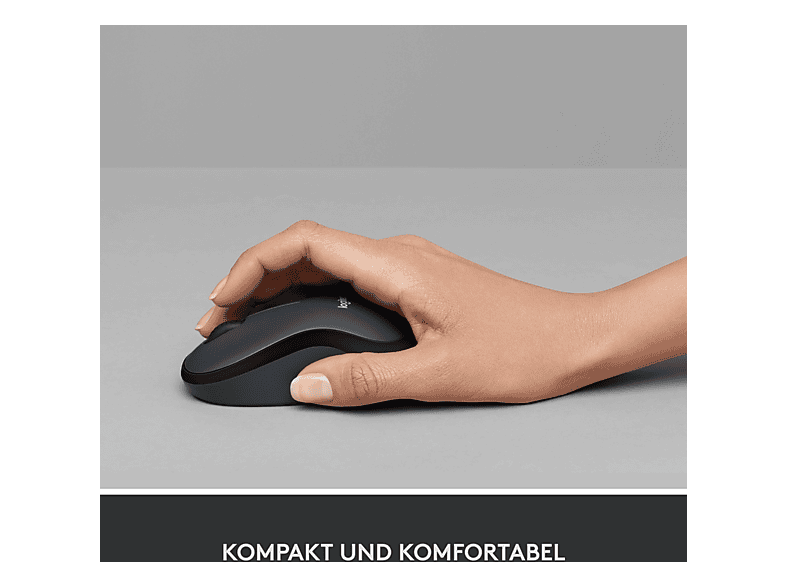 LOGITECH M220 Silent Kabellose Maus, USB-Empfänger, Schwarz — Foto 2 von 5