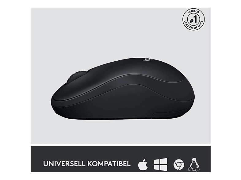 LOGITECH M220 Silent Kabellose Maus, USB-Empfänger, Schwarz — Foto 3 von 5