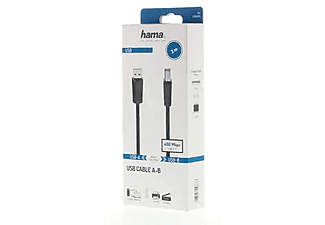 HAMA HM.200603 USB 2.0 A Fiş - B Fiş, 3m USB Kablo_1