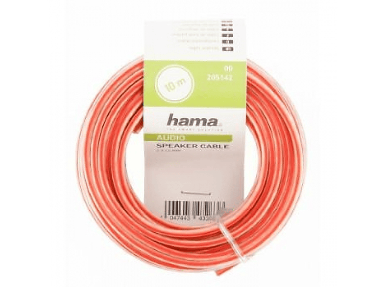 HAMA 205142 Hoparlör Kablosu 2x1.5mm² 10m Ses Kablosu_0