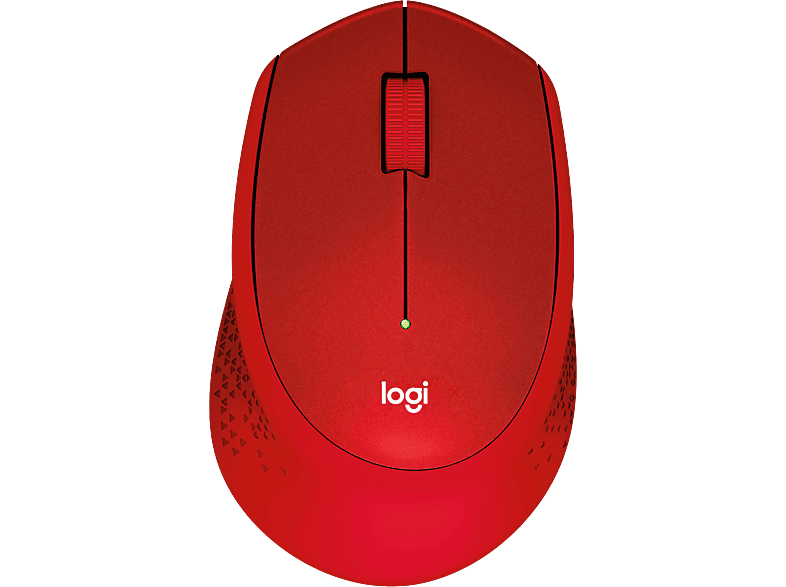 LOGITECH M330 Silent Plus Kabellose Maus, USB-Empfänger, Rot