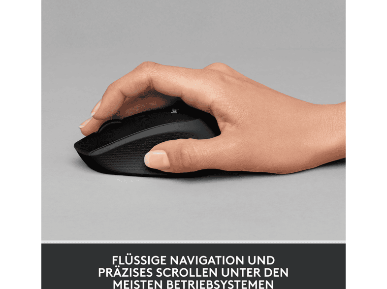LOGITECH M330 Silent Plus Kabellose Maus, USB-Empfänger, Rot — Foto 3 von 5