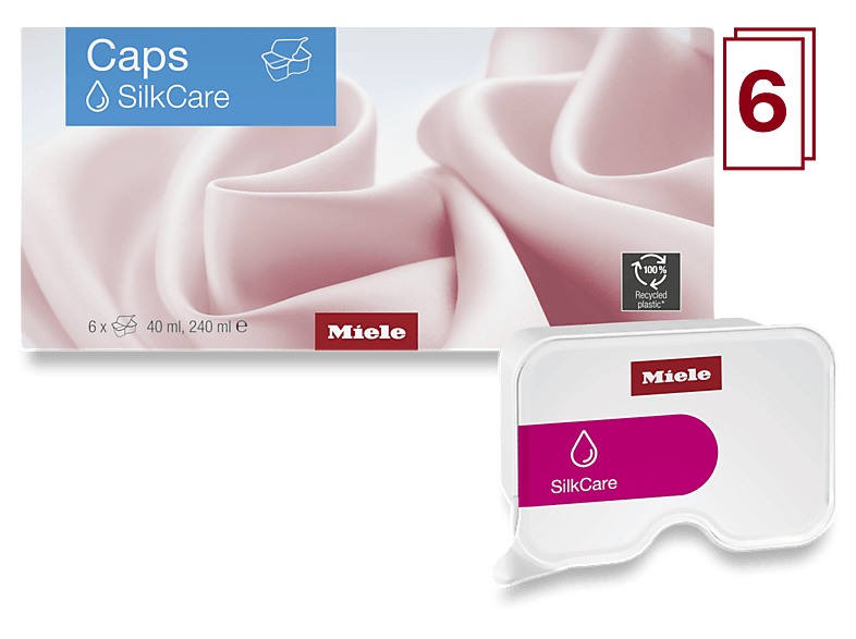 Miele WA CSC 0602 L Caps SilkCare 6er Pack Feinwaschmittel für Seide und Feines; Zubehör