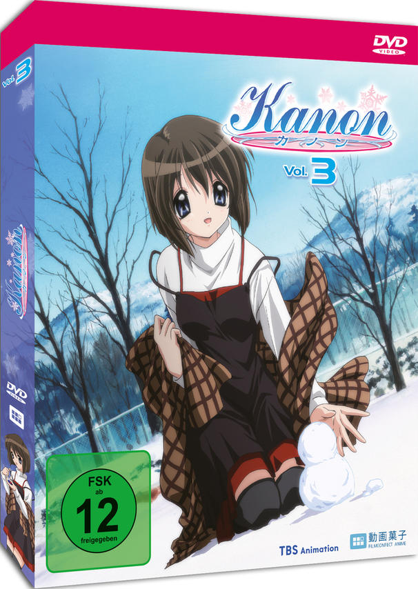 Anime-DVD-Boxset mit Mädchen und Schneemann in einer Schneelandschaft.