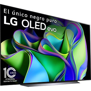 TV OLED 83" - LG OLED83C34LA, OLED 4K, Inteligente α9  4K Gen6, Smart TV, DVB-T2 (H.265), Negro