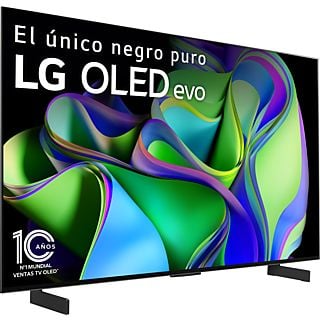 TV OLED 42" - LG OLED42C35LA, OLED 4K, Inteligente α9  4K Gen6, Smart TV, DVB-T2 (H.265), Negro