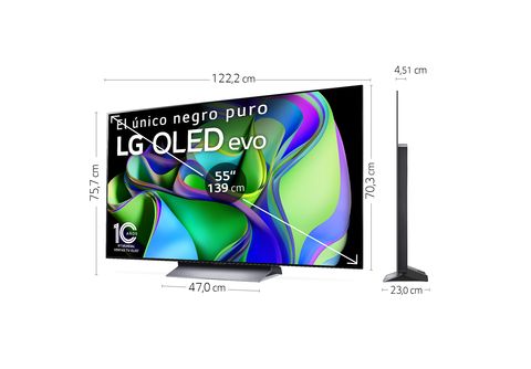 TV OLED 55  LG OLED55C35LA, OLED 4K, Inteligente α9 4K Gen6
