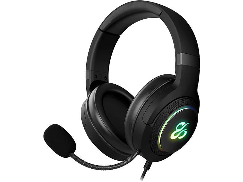 Auriculares gaming – Newskill Sobek 7.1, Cancelación Activa de ruido, Iluminación RGB, Multiplataforma, Negro