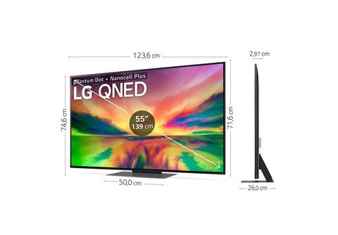 TV QNED 55  LG 55QNED826RE, UHD 4K, Inteligente α7 4K Gen6, Smart TV,  DVB-T2 (H.265), Grafito