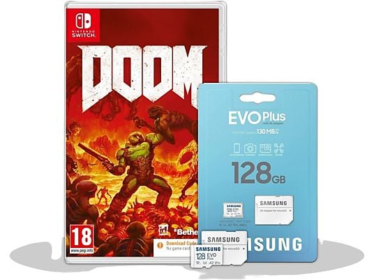 SANDISK EVOplus microSD-geheugenkaart 128 GB UHS-I + Doom Eternal voor Nintendo Switch (5425025611621)