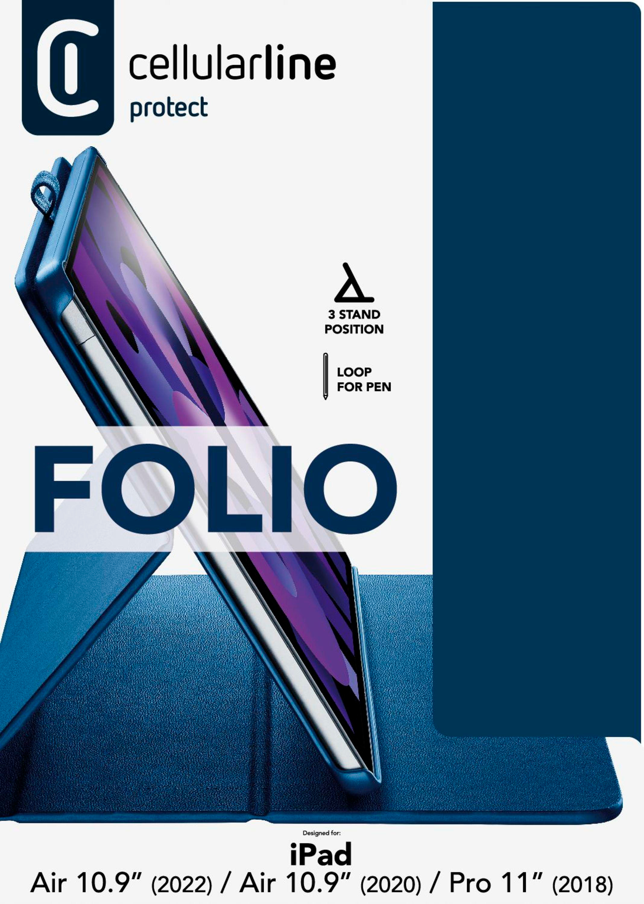 CELLULAR LINE Folio, Backcover, (2022) 11\'\' (2018), Blau Air /Air 10.9\'\' / iPad Pro (2020) Apple, 10.9