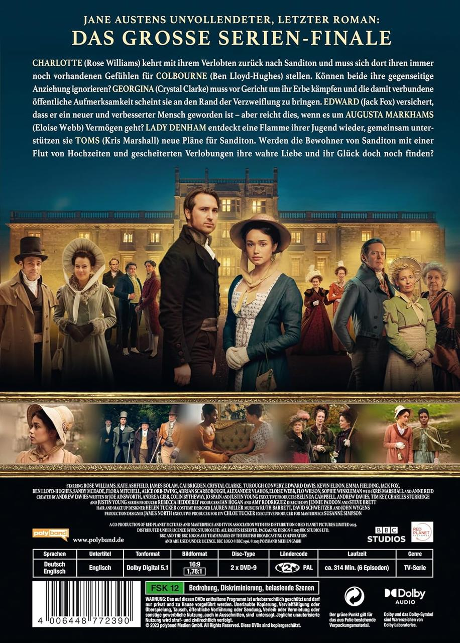 DVD-Hülle mit Schauspielern in Kostümen und Text auf Deutsch.