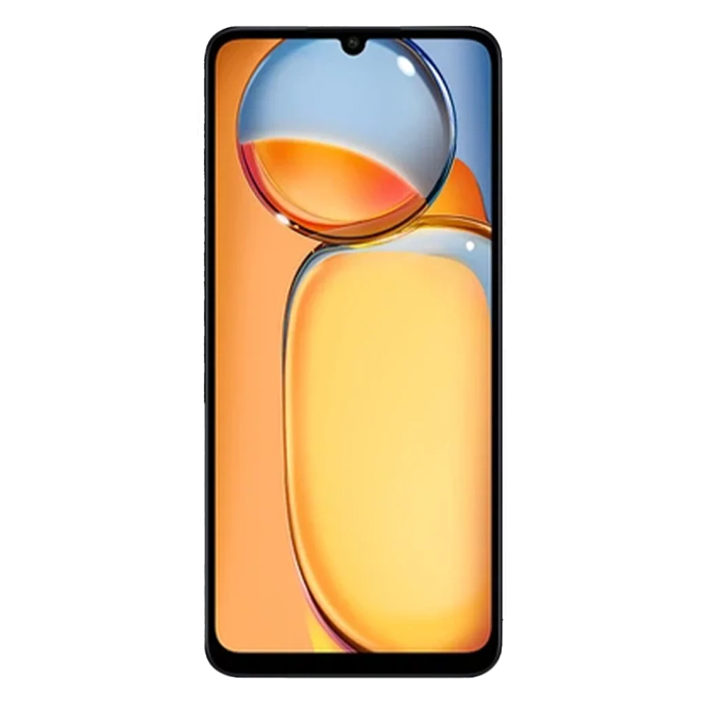 Ekranında parlak sarı ve turuncu tasarıma sahip, siyah çerçeveli bir akıllı telefon.