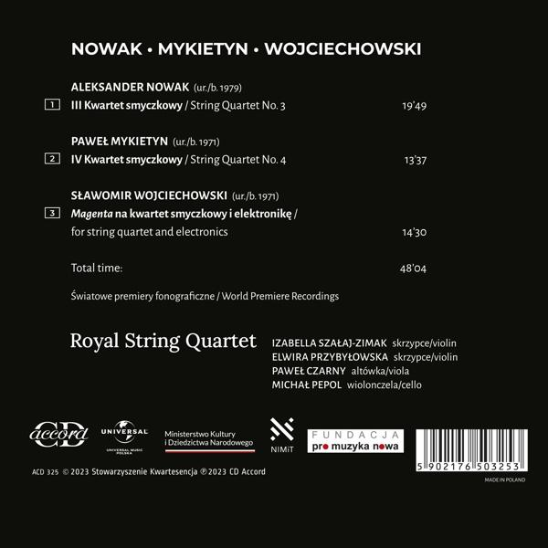 Album mit Komponisten, Werken und dem Royal String Quartet.