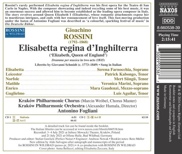 CD-Cover mit Operntitel, Komponist, Darstellern und Aufnahmedetails.