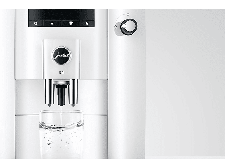 Jura 15433 E4 Kaffeevollautomat (Piano White, Professional Aroma Grinder, 15 bar) — Foto 4 von 5