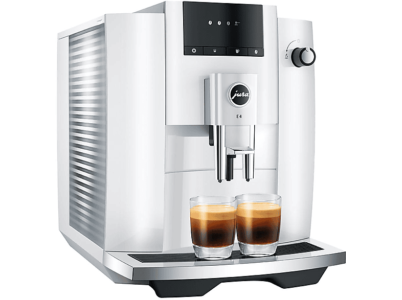 Jura 15433 E4 Kaffeevollautomat (Piano White, Professional Aroma Grinder, 15 bar)