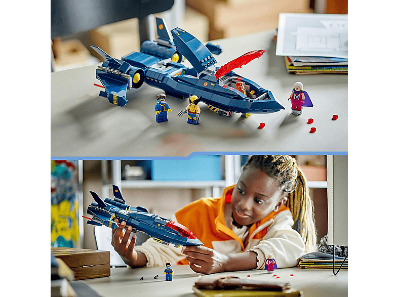 LEGO Super Heroes 76281 X-Jet der X-Men Bausatz, Mehrfarbig