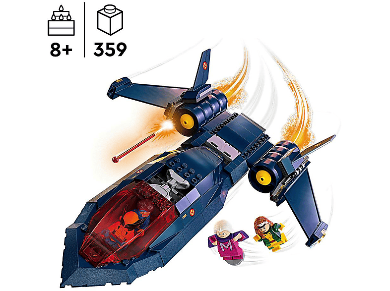 LEGO Super Heroes 76281 X-Jet der X-Men Bausatz, Mehrfarbig
