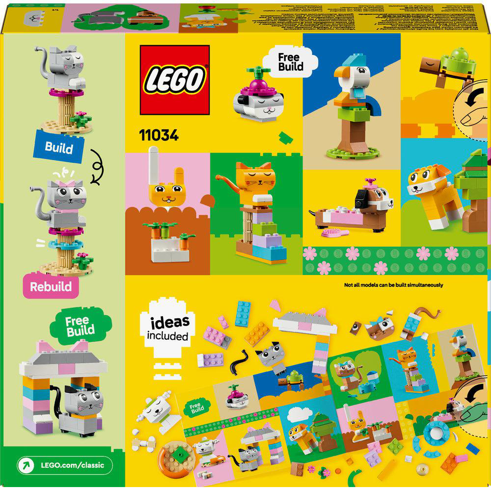 Eine LEGO-Box mit verschiedenen LEGO-Tiermodellen und dem LEGO-Logo wird gezeigt.