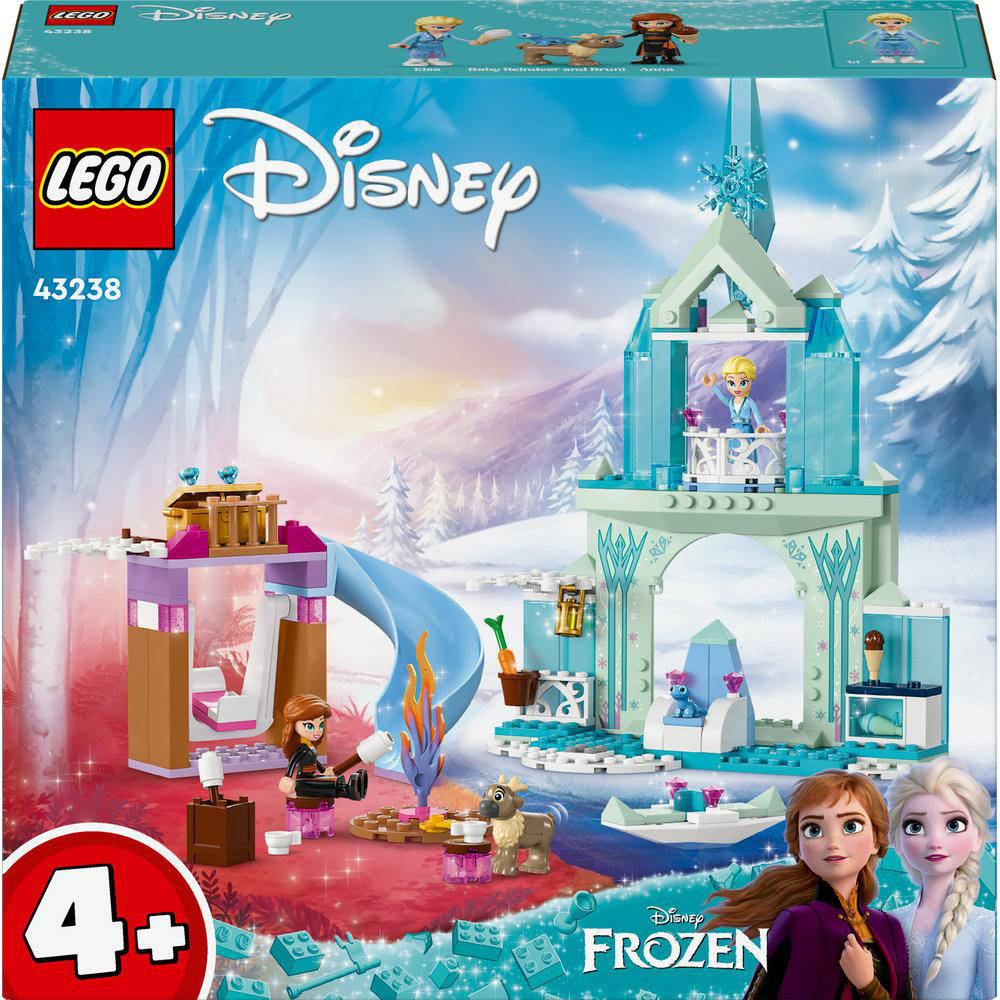 Eine Lego Disney Frozen-Set-Box zeigt das Schloss und Anna, Elsa und andere Charaktere.