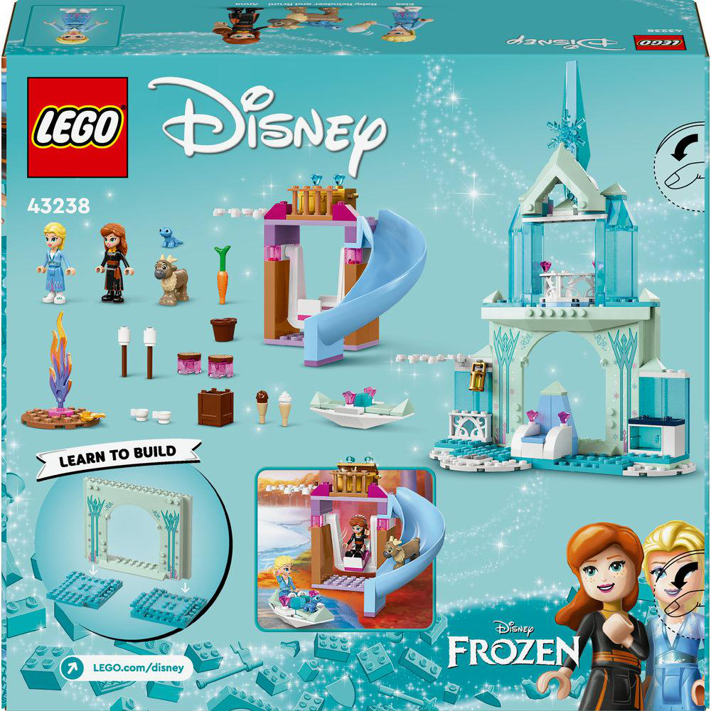 LEGO Disney Frozen Set-Box. Es zeigt den Eispalast und Charaktere wie Elsa, Anna und Olaf.