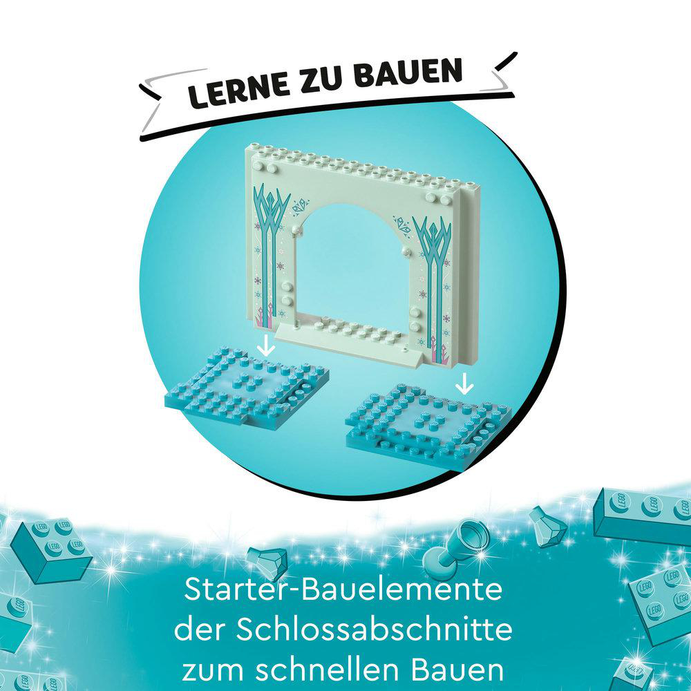 LEGO Steine werden mit Anweisungen gezeigt, die den Bau einer Struktur darstellen.