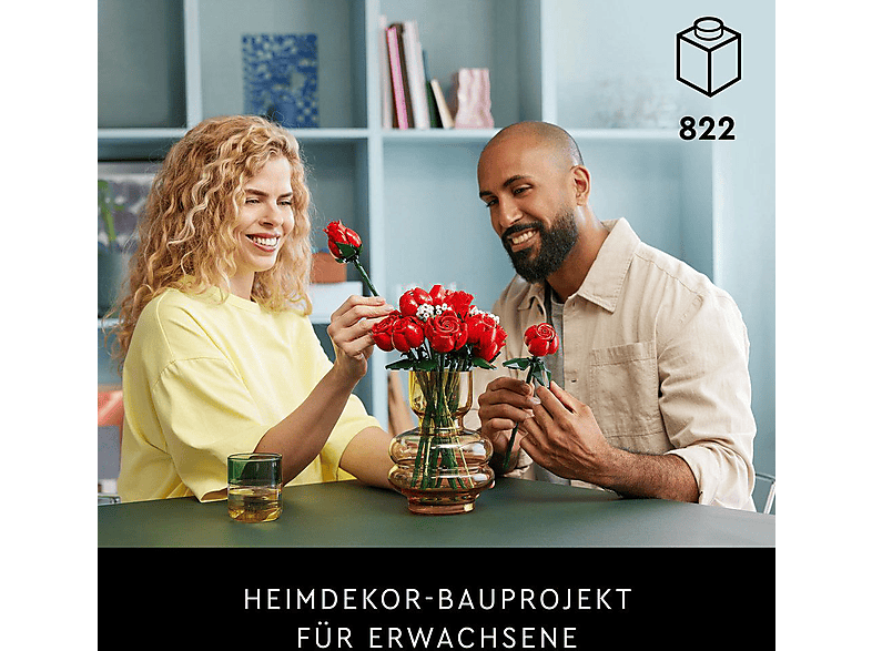 Thumbnail - LEGO Icons 10328 Rosenstrauß Bausatz, Rot