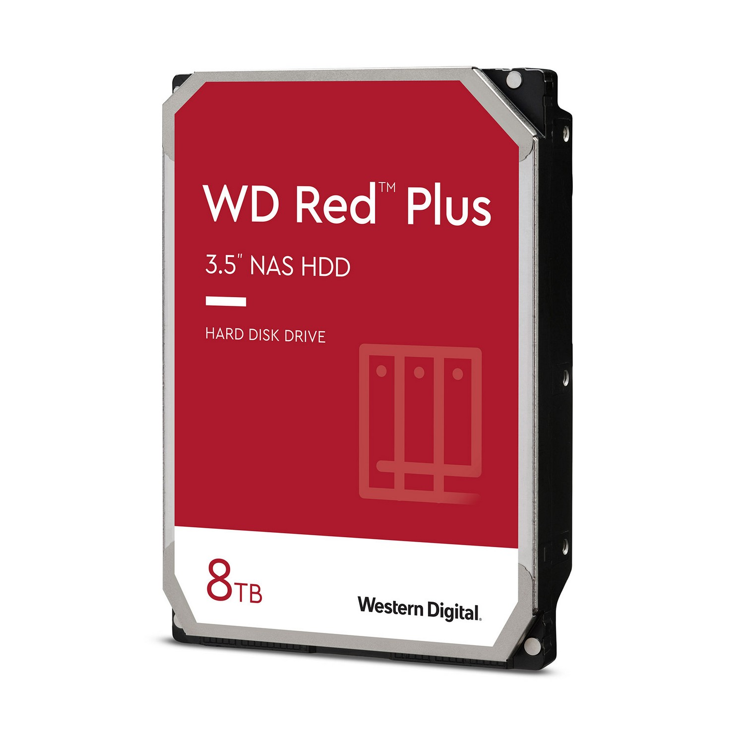 Disco duro 8 TB - Western Digital WD Red NAS Plus Hard Drive, 3.5", SATA III, 128 MB, Interno, 5640 rpm, Rojo