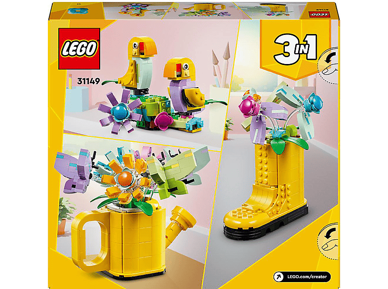 Lego Creator 31149 Gießkanne mit Blumen Bausatz, Mehrfarbig