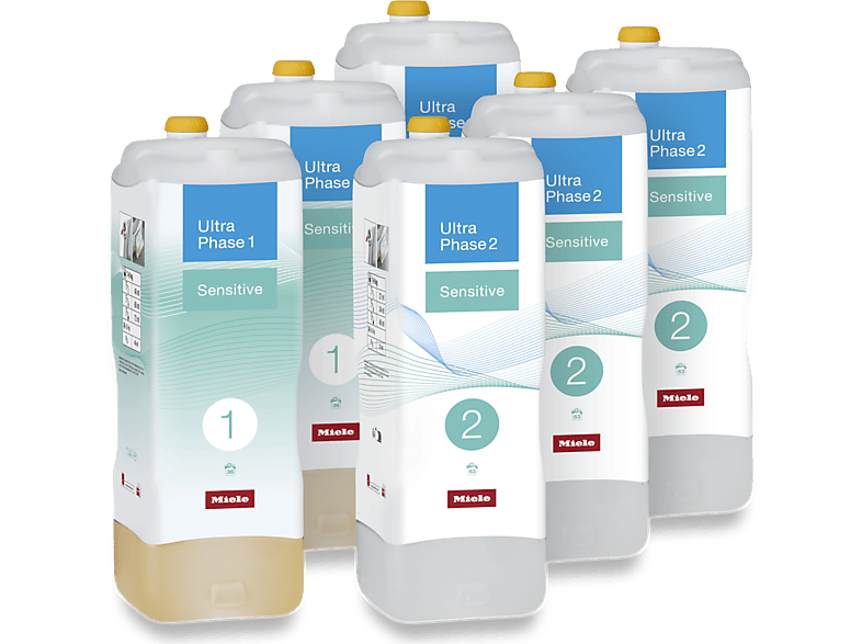 MIELE Set 6 UltraPhase Sensitive (3x UltraPhasen 1, 3x UltraPhasen 2), Waschmittel