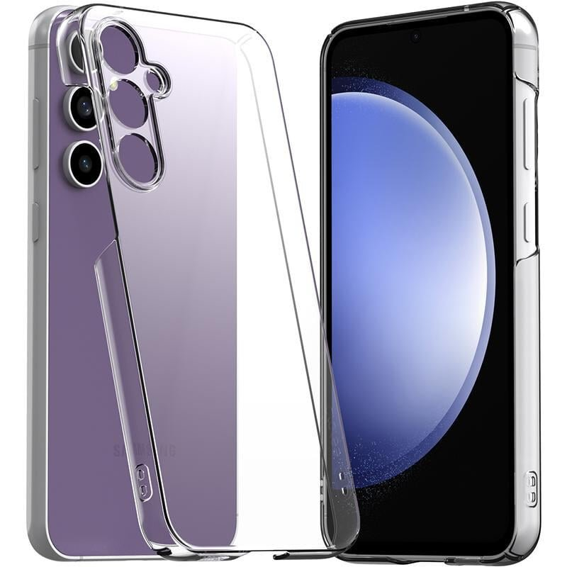 Dwa telefony w ochronnych etui, jeden fioletowy, drugi czarny. Oba mają wiele obiektywów.