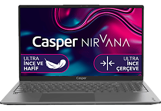CASPER Nirvana X600.139H-BV00P-G-F i7 11390H /16 GB/ 500 GB SSD / Iris® Xe Graphics/ 15.6" FHD/ Win 11 Laptop Metalik Gri