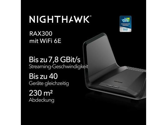 NETGEAR Nighthawk RAXE300 Tri-Band-WiFi 6E - Router (noir)