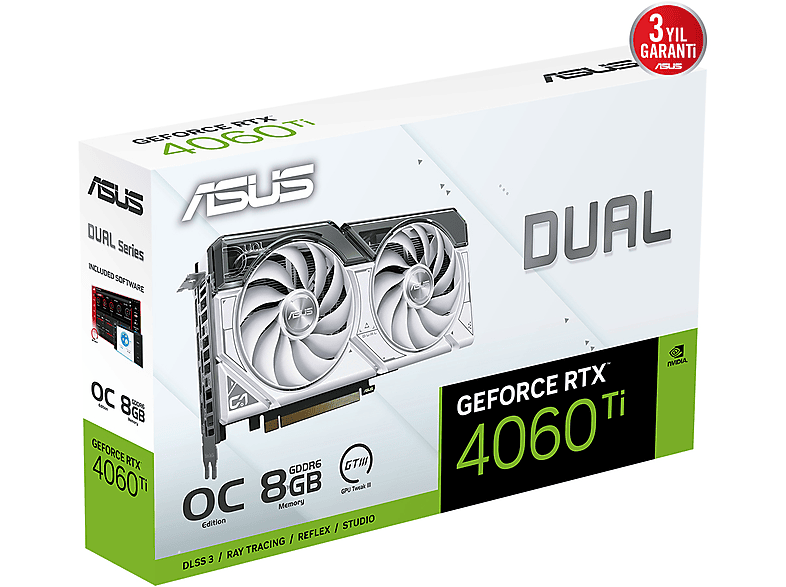 ASUS Dual GeForce RTX 4060 Ti OC White 8GB GDDR6 128Bit Nvidia Ekran Kartı_7