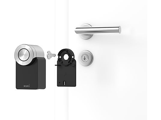 NUKI Smart Lock Pro (4e génération) CH - Serrure de porte intelligente (Noir)