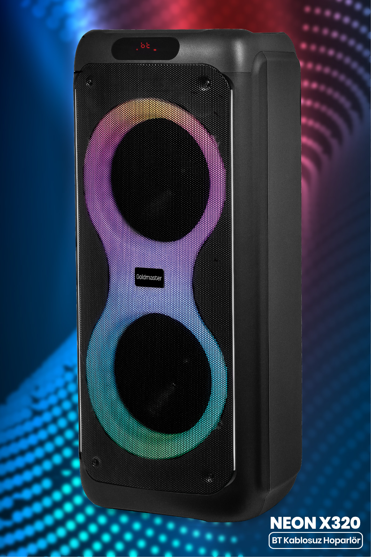 GOLDMASTER Neon X320 Kablosuz DJ Box Siyah