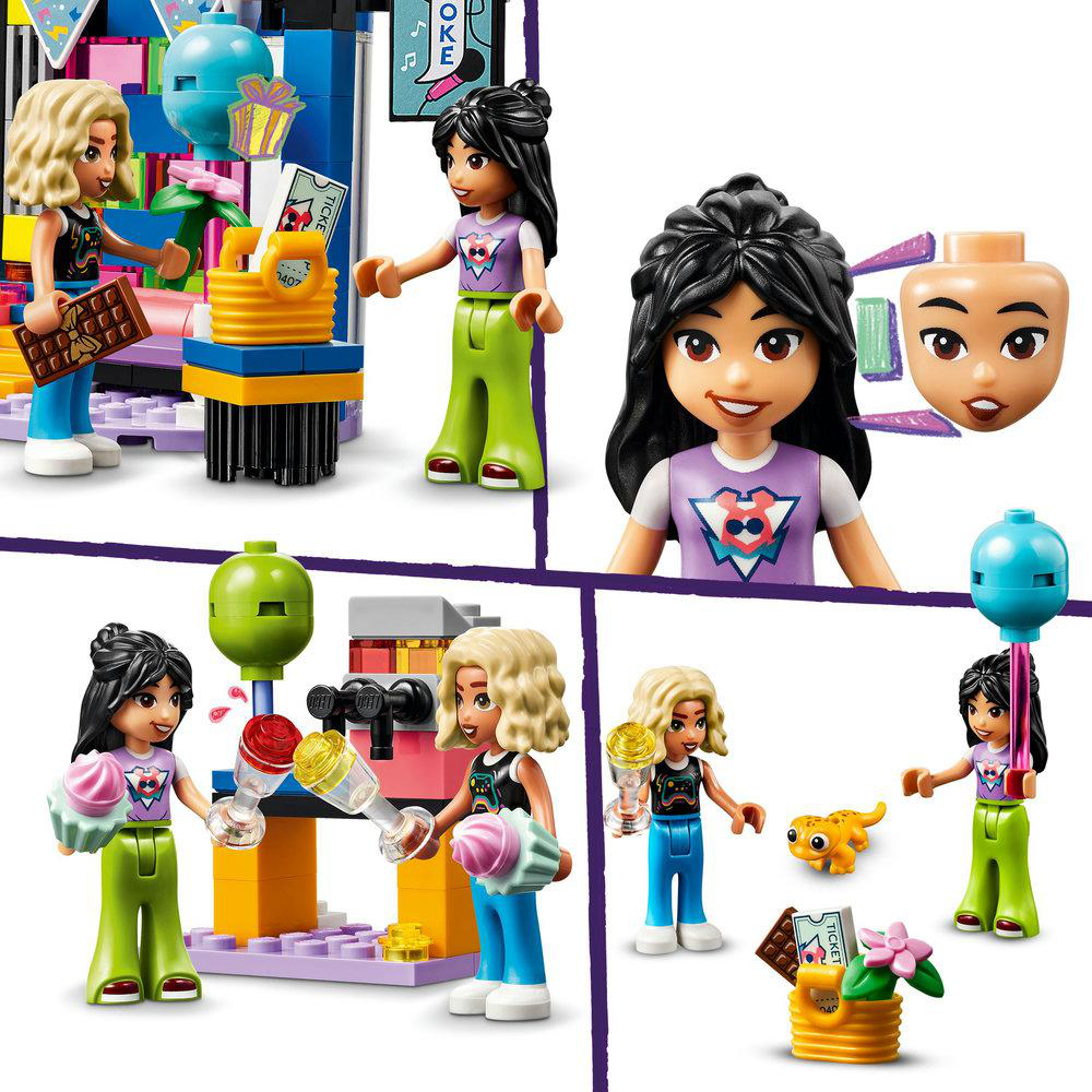 Lego Friends Set, mehrere Charaktere, Shop-Setting und Zubehör.