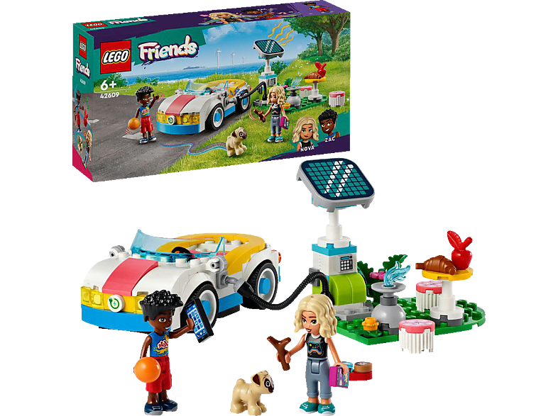 LEGO Friends 42609 E-Auto mit Ladestation Bausatz, Mehrfarbig | SATURN